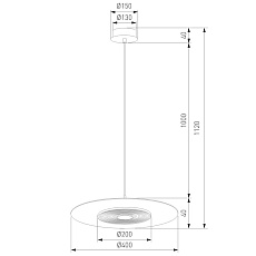 Подвесной светодиодный светильник Eurosvet Kontur 40030/1 LED черный 1