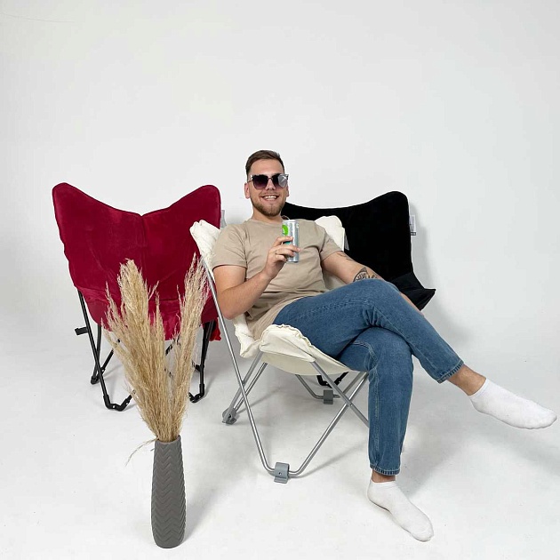 Складной стул AksHome Maggy ткань - чёрный 86925 Фото № 6