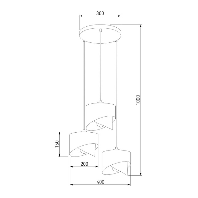 Подвесная люстра TK Lighting 4876 Grant Black изображение 2 Подвесная люстра TK Lighting 4876 Grant Black Фото № 2