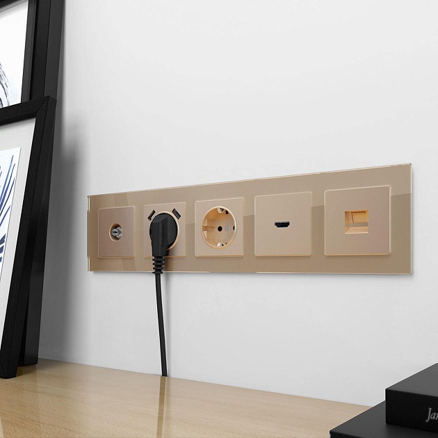 Накладка для розетки USB Werkel шампань W1179511 4690389157462 Фото № 5