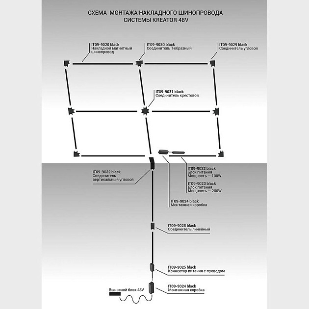 Блок питания Italline Kreator IT09-9023 black Фото № 3