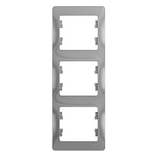 Рамка 3-постовая Systeme Electric Glossa алюминий GSL000307