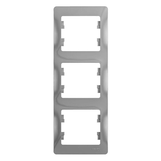 Рамка 3-постовая Systeme Electric Glossa алюминий GSL000307 изображение 1 Рамка 3-постовая Systeme Electric Glossa алюминий GSL000307 Фото № 1