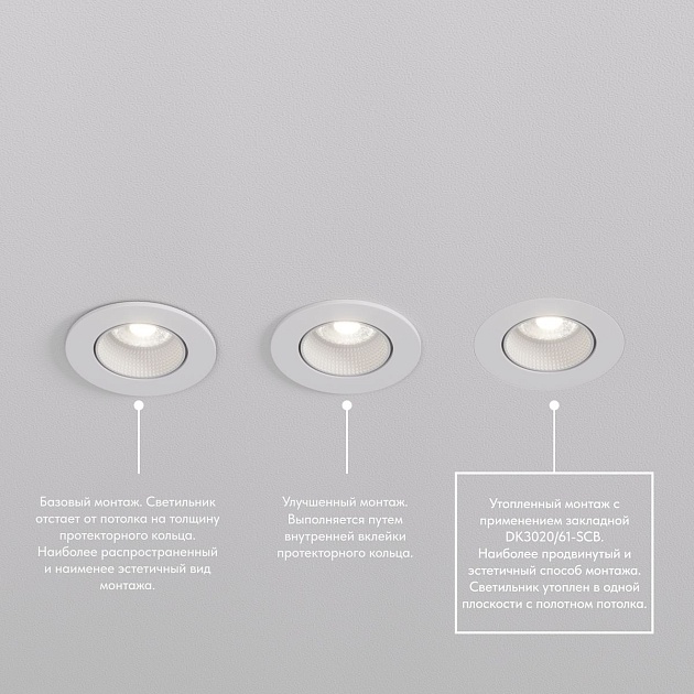 Встраиваемый светильник Denkirs Rodvig DK3061-WH изображение 3 Встраиваемый светильник Denkirs Rodvig DK3061-WH Фото № 3