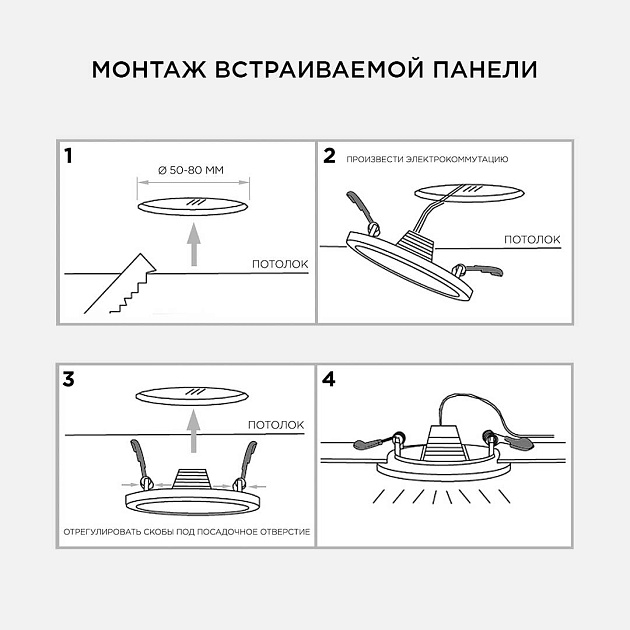 Встраиваемая светодиодная панель OGM LP-11 Фото № 28