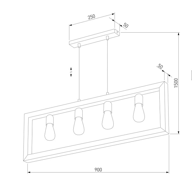 Подвесная люстра TK Lighting 4276 Metro Фото № 2