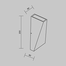 Уличный настенный светодиодный светильник Maytoni Times Square O580WL-L6B 2