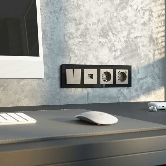 Розетка с заземлением (дымчатый) W1271004/ a069462 Фото № 4