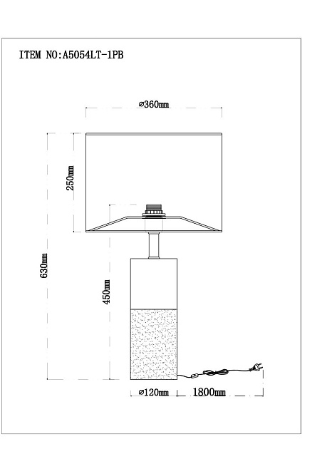 Настольная лампа Arte Lamp Tianyi A5054LT-1PB Фото № 2