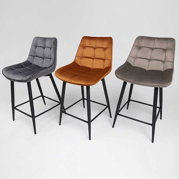 Полубарный стул AksHome Linx бежевый, велюр 86207 Фото № 5