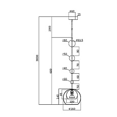Подвесной светильник Maytoni Ros MOD227PL-01B 1