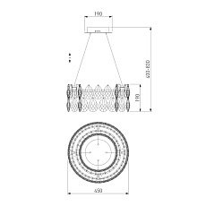 Подвесной светодиодный светильник Bogates Marvel 90370/1 Strotskis 1