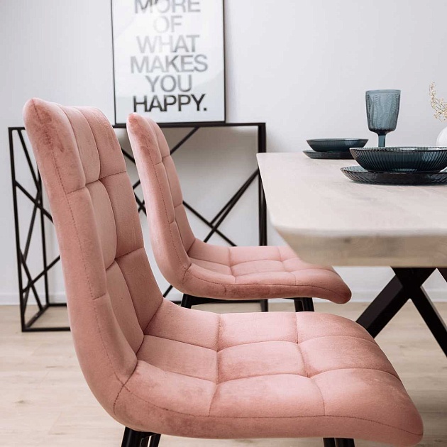 Кухонный стул AksHome Dallas розовый, велюр 68746 изображение 5 Кухонный стул AksHome Dallas розовый, велюр 68746 Фото № 5