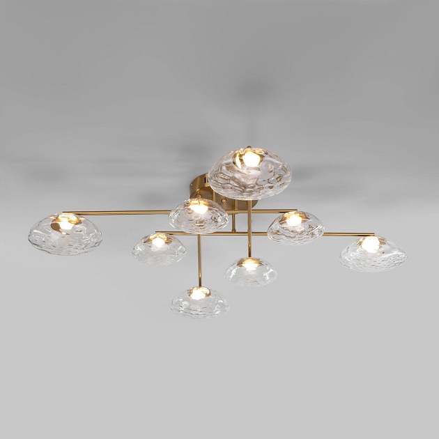 Потолочная светодиодная люстра Eurosvet Ripple 50389 LED латунь изображение 6 Потолочная светодиодная люстра Eurosvet Ripple 50389 LED латунь Фото № 6