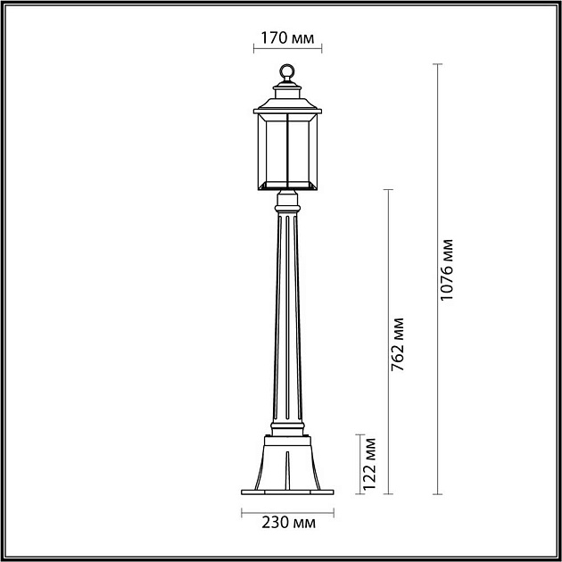Уличный светильник Odeon Light Nature Mavret 4961/1F Фото № 5