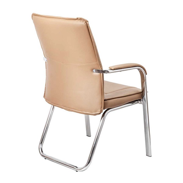 Офисный стул AksHome Oscar бежевый, экокожа, цвет каркаса хром 70058 изображение 4 Офисный стул AksHome Oscar бежевый, экокожа, цвет каркаса хром 70058 Фото № 4