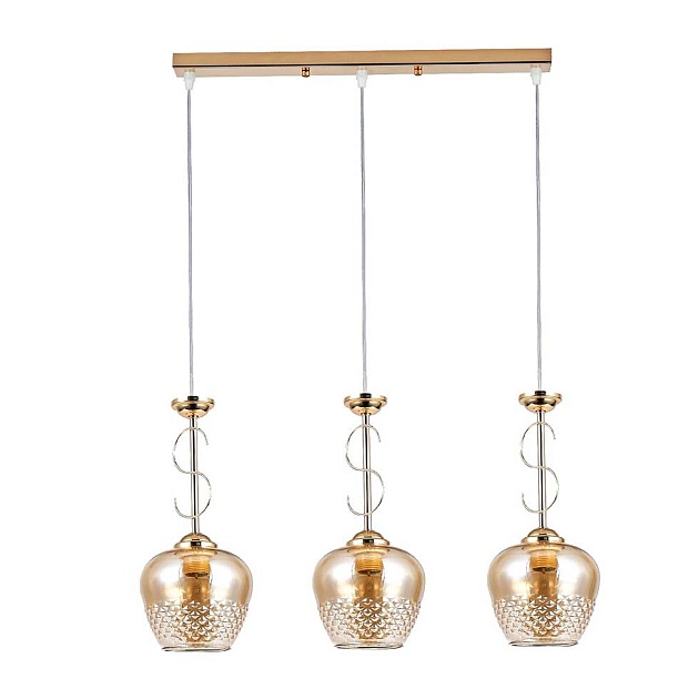 Подвесной светильник ЭкономСвет 30105/3GD AMB Фото № 1