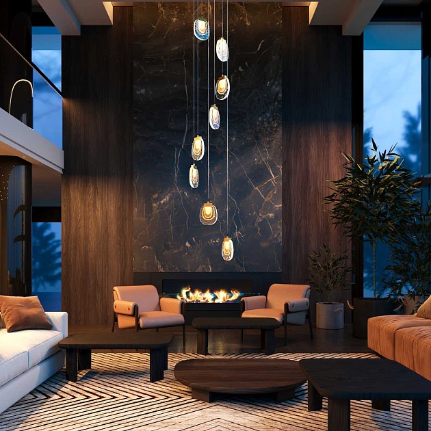 Подвесной светодиодный светильник Maytoni Modern Biology MOD367PL-L30BBSK Фото № 11