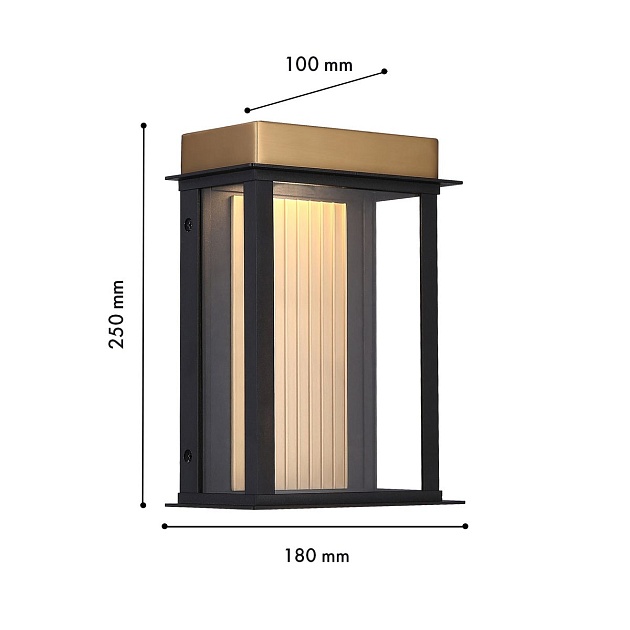 Уличный настенный светодиодный светильник Favourite Glow 4302-1W изображение 2 Уличный настенный светодиодный светильник Favourite Glow 4302-1W Фото № 2