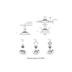 Встраиваемый светильник Crystal Lux CLT 059C1 BL 1