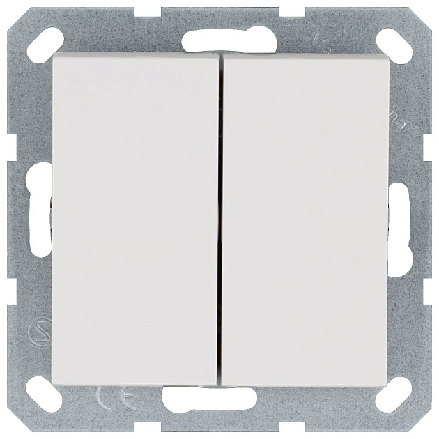 Выключатель двухклавишный Jasmart G3022W Фото № 1