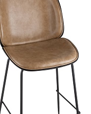 Барный стул Stool Group Турин со спинкой бежевая экокожа черные ножки 9329C BEIGE 5
