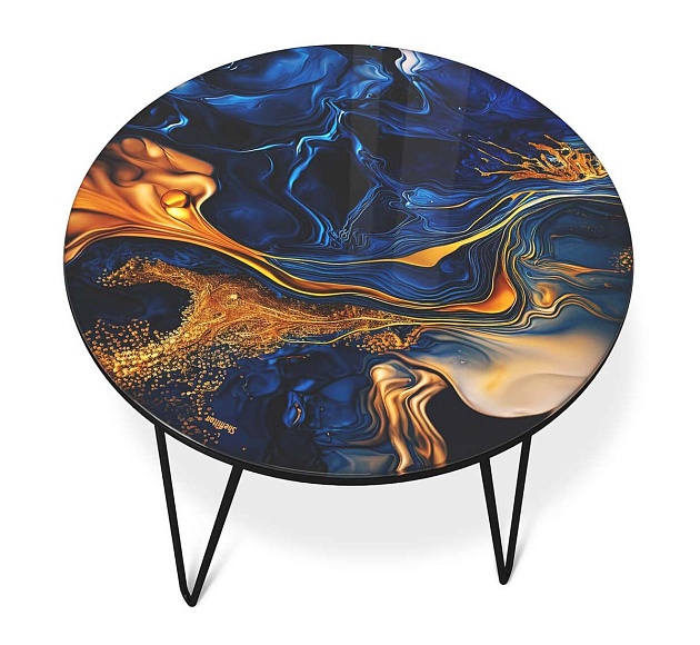 Журнальный стол Sheffilton SHT-CT27 синий сапфир/черный муар 4007482114 Фото № 7