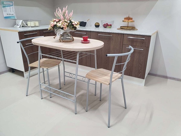 Обеденная группа Sheffilton SHT-DS18 дуб сонома/ал.металлик 0992258302 Фото № 5