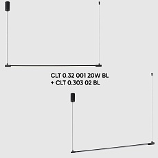 Комплект накладного потолочного крепления Crystal Lux с драйвером для модульной системы CLT 0.303 02 BL 2