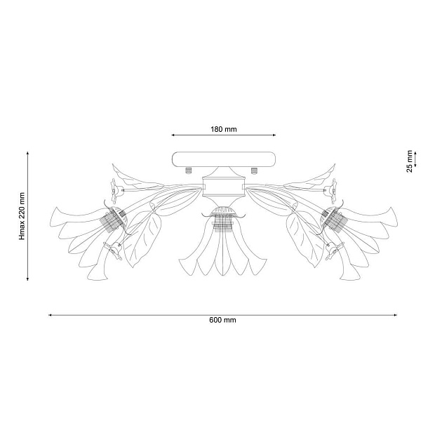 Потолочная люстра Lucia Tucci Fiori Di Rose 112.3.1 Фото № 2