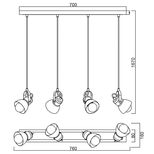 Подвесной светильник Vele Luce Vulcano VL6544P04 Фото № 5