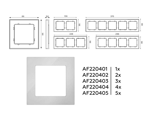 Рамка AMBRELLA VOLT AF220402 Фото № 2