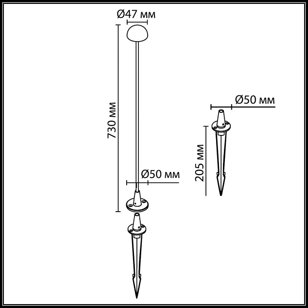 Уличный светильник Odeon Light Nature 7122/4GLA Фото № 4