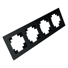 Рамка 4-постовая Stekker Катрин черный матовый GFR00-7004-05М 49603 4