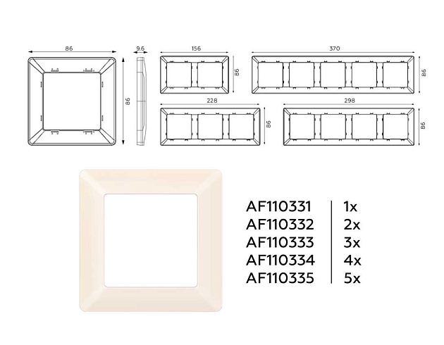 Рамка AMBRELLA VOLT AF110333 изображение 3 Рамка AMBRELLA VOLT AF110333 Фото № 3