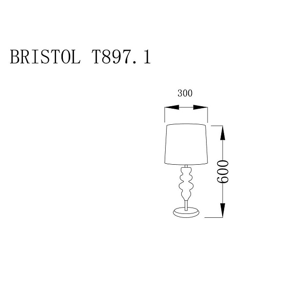 Настольная лампа Lucia Tucci Bristol T897.1 Фото № 2