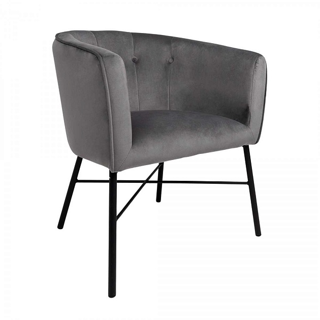 Кресло AksHome Almond серый, велюр 80890 изображение 1 Кресло AksHome Almond серый, велюр 80890 Фото № 1