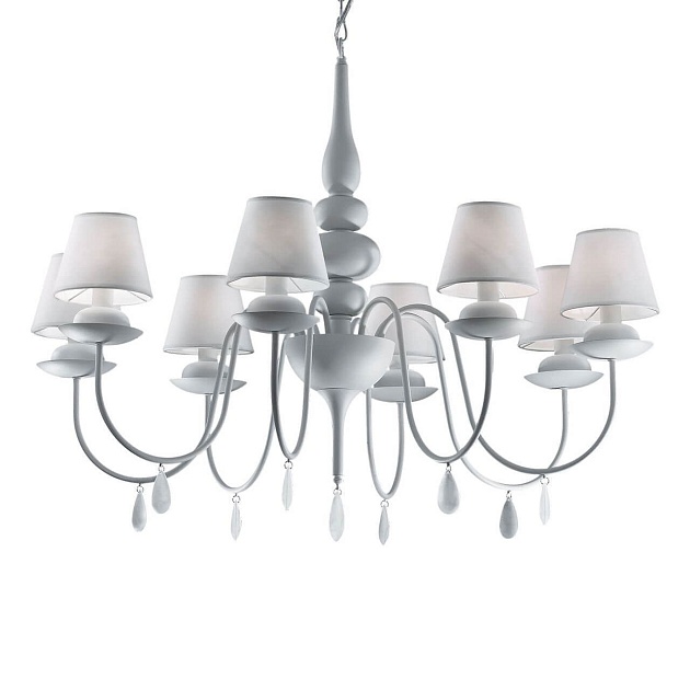 Подвесная люстра Ideal Lux Blanche SP8 Bianco 035574 Фото № 1