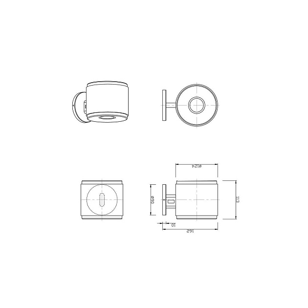 Настенный светильник Lucia Tucci Tube W5630.2 Gold Фото № 2