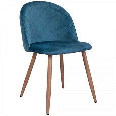 Кухонный стул AksHome Honnor голубой, велюр, цвет каркаса дуб 67620