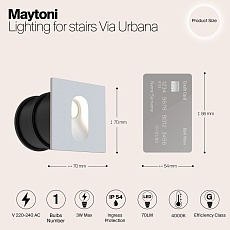 Уличный светодиодный светильник Maytoni Via Urbana O022-L3W 1