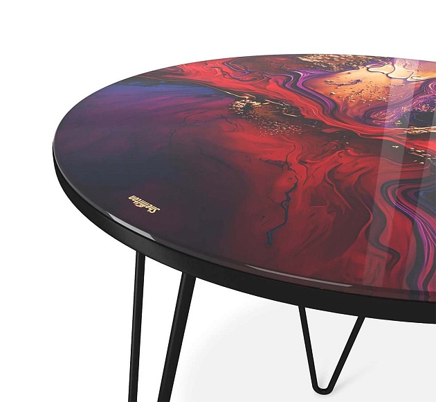 Журнальный стол Sheffilton SHT-CT27 амарантовый/черный муар 4007482106 Фото № 7