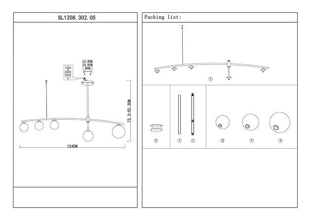 Подвесная люстра ST Luce Sembrare SL1208.302.05 Фото № 2