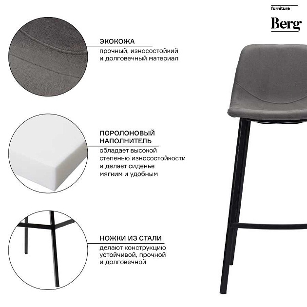 Полубарный стул Bergenson Bjorn Hugh BEHBST-HUMF11 изображение 3 Полубарный стул Bergenson Bjorn Hugh BEHBST-HUMF11 Фото № 3