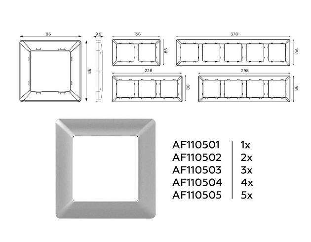 Рамка AMBRELLA VOLT AF110505 изображение 2 Рамка AMBRELLA VOLT AF110505 Фото № 2