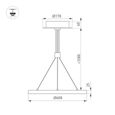 Подвесной светодиодный светильник Arlight SP-Congo-Can-1-R400-24W Warm3000 046217 1