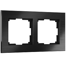 Рамка Werkel Aluminium на 2 поста черный алюминий W0021708 4690389158056