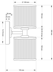 Настенный светильник KUTEK ERBA ERB-K-2(Z/1)TT 2