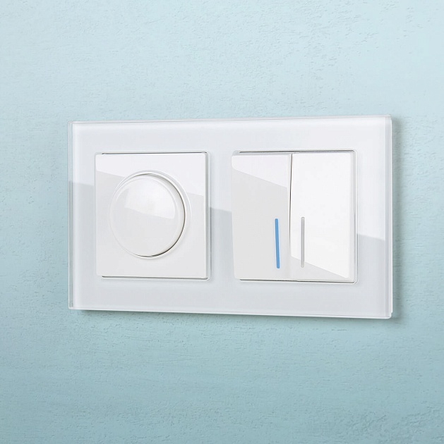 Выключатель двухклавишный с подсветкой Werkel белый W1120101 4690389155208 изображение 6 Выключатель двухклавишный с подсветкой Werkel белый W1120101 4690389155208 Фото № 6