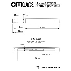 Светильник настенный Citilux Тринити CL238660 3